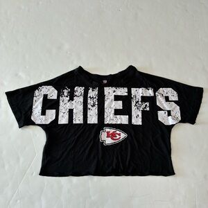 005 - WOMENS KANSAS CITY CHIEFS NFL FOOTBALL CROPPED T SHIRT